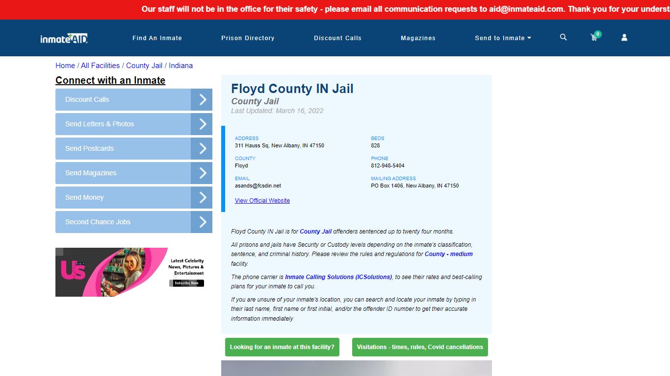 Floyd County IN Jail - Inmate Locator - New Albany, IN